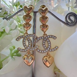 Chanel Heart Party CC Crystal Elegant Style New 2023